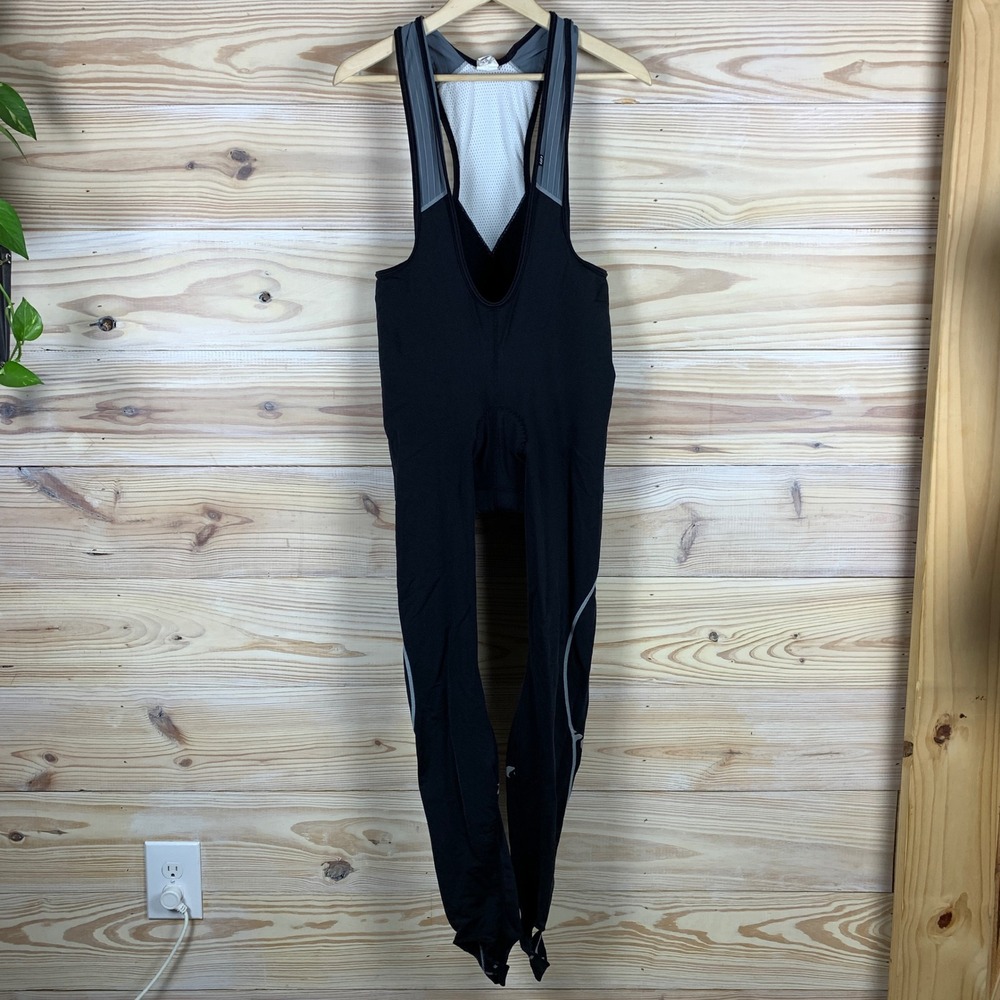 Louis Garneau Cycling Bib Tights Mens L Winter Stirrup‎ Fleece Padded Legging